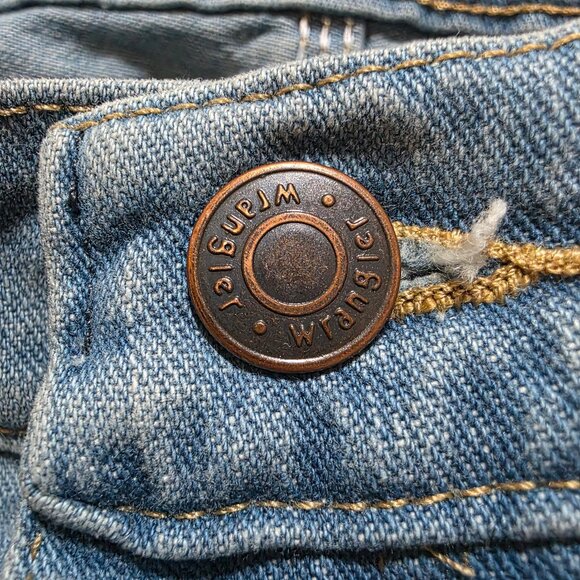 Wrangler Carpenter Denim Shorts Relaxed Fit Hammer Loop Men's Size 38 Blue - Picture 9 of 10